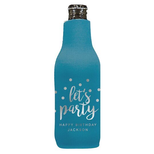 Confetti Dots Let's Party Bottle Huggers